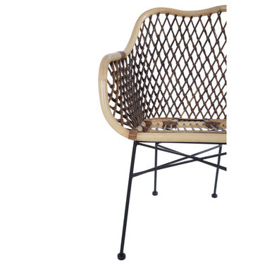 Natural Rattan and Metal Chair | Manado