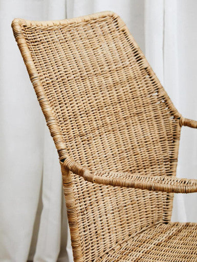 Angled Design Natural Rattan Chair | Manado