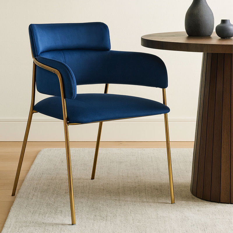 Blue Velvet Dining Chair | Tamzin