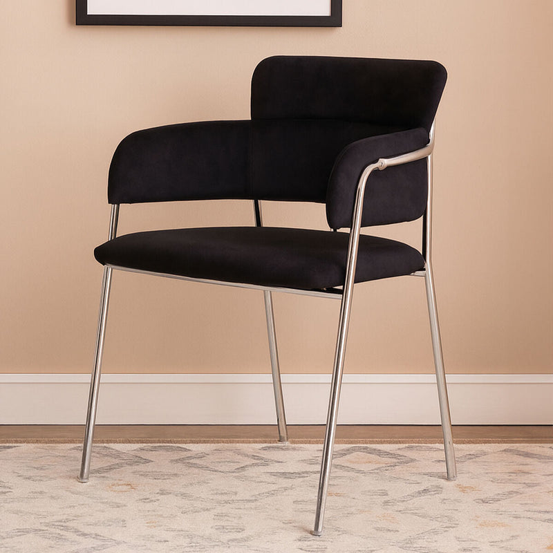 Black Velvet Dining Chair | Tamzin