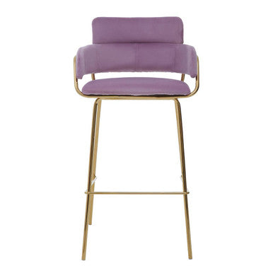 Pink Velvet Bar Chair | Tamzin