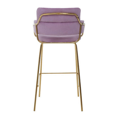 Pink Velvet Bar Chair | Tamzin