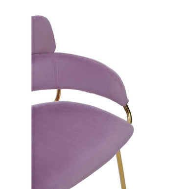 Pink Velvet Bar Chair | Tamzin
