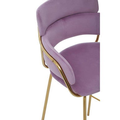 Pink Velvet Bar Chair | Tamzin