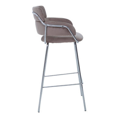 Mink Velvet Bar Chair | Tamzin