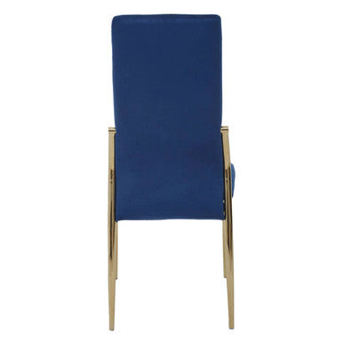 Blue Velvet High Back Dining Chair | Tamzin