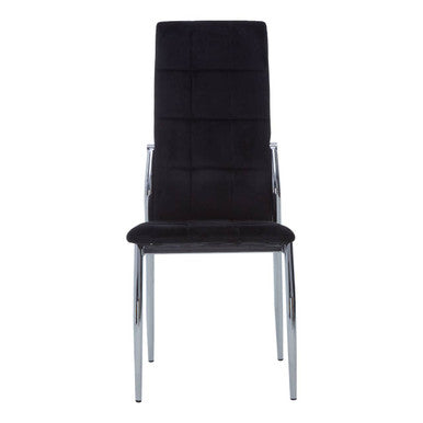 Black Velvet High Back Dining Chair | Tamzin