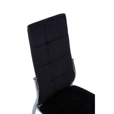 Black Velvet High Back Dining Chair | Tamzin