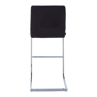 Black Velvet Bar Chair with Low Back | Tamzin