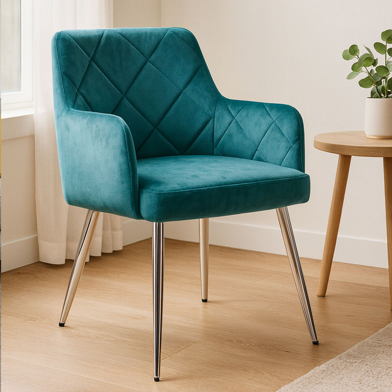 Light Blue Splayed Dining Chair | Tamzin