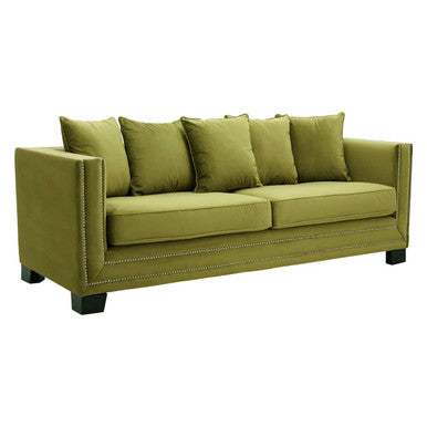 3 Seater Moss Velvet Sofa | Sofia