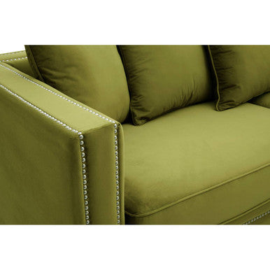 3 Seater Moss Velvet Sofa | Sofia