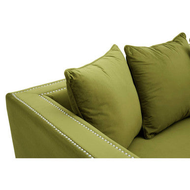 3 Seater Moss Velvet Sofa | Sofia