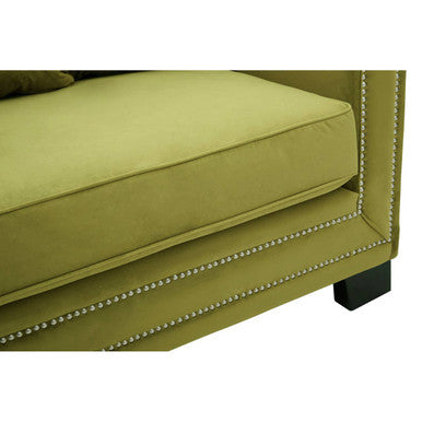 3 Seater Moss Velvet Sofa | Sofia