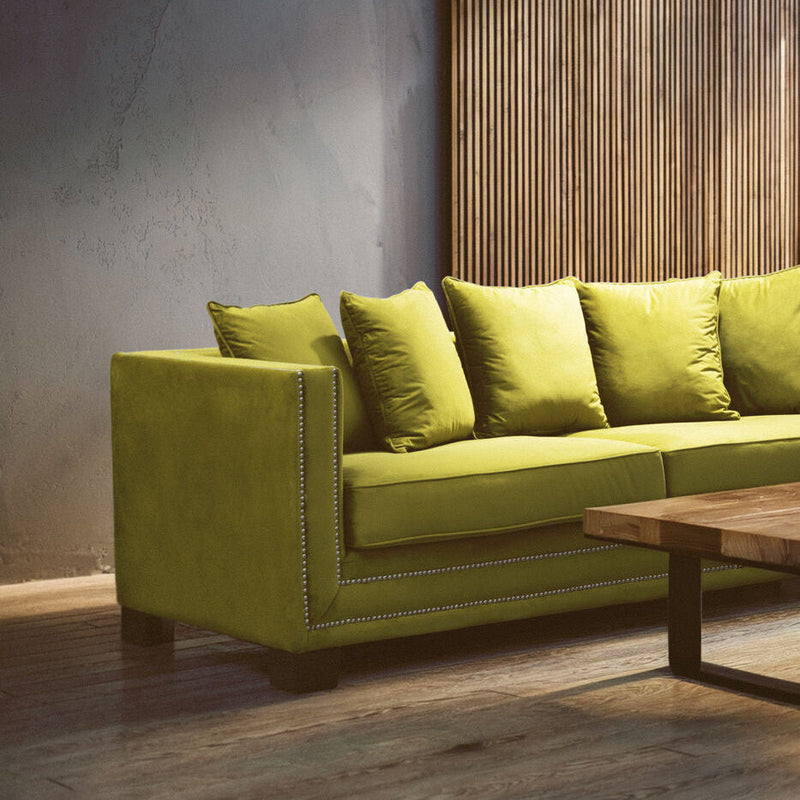 3 Seater Moss Velvet Sofa | Sofia