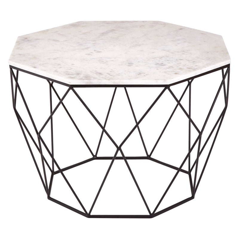 White Marble Top Octagon Table | Shalimar