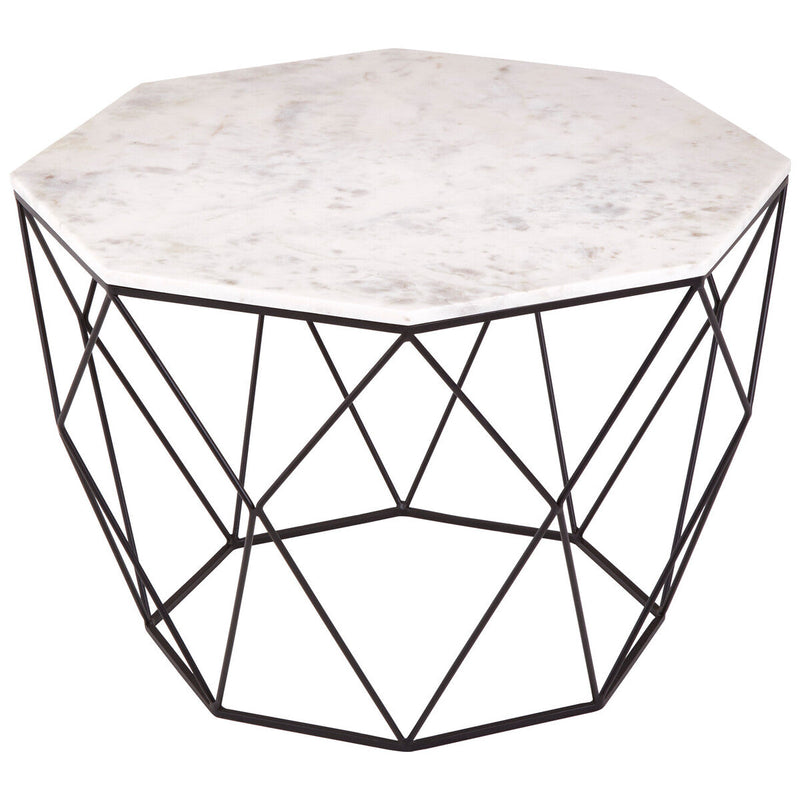 White Marble Top Octagon Table | Shalimar