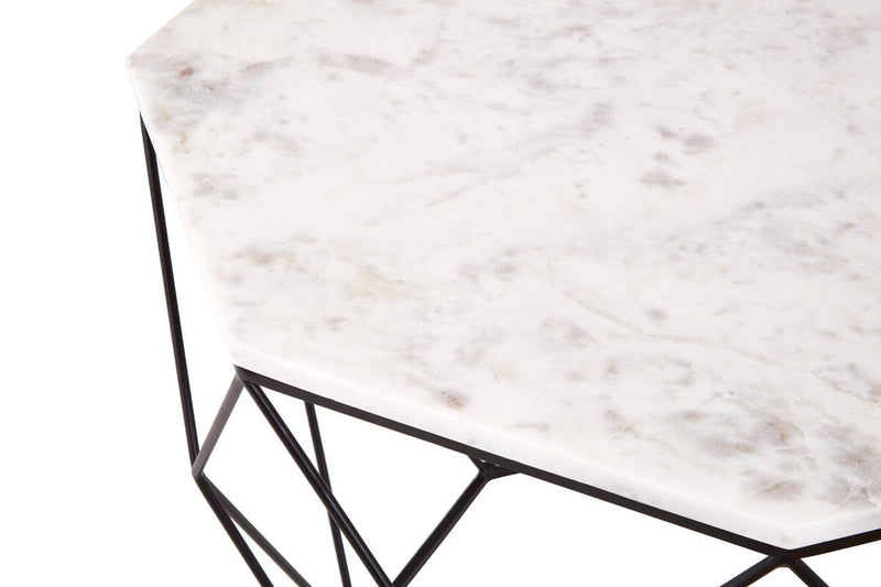 White Marble Top Octagon Table | Shalimar