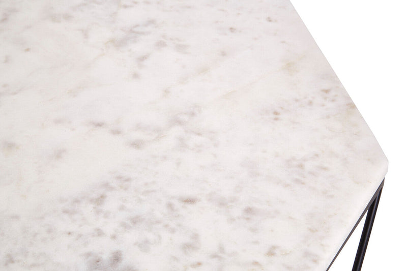 White Marble Top Octagon Table | Shalimar