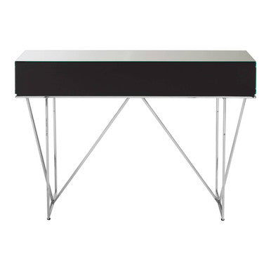 Silver  Mirrored Glass 2 Drawer Console Table, Rovo
