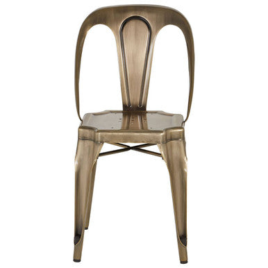 Brass Finish Metal Chair | Grange