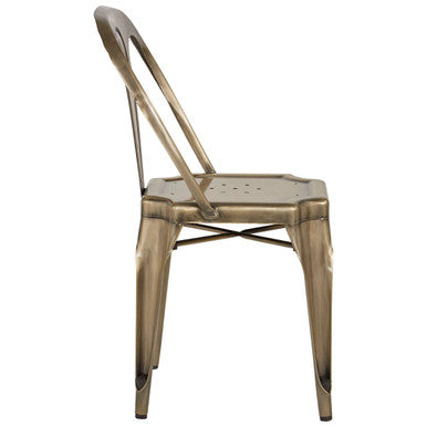 Brass Finish Metal Chair | Grange