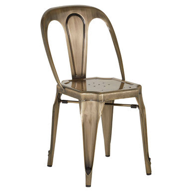 Brass Finish Metal Chair | Grange