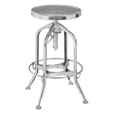 Chrome Finish Adjustable Bar Stool | Gator