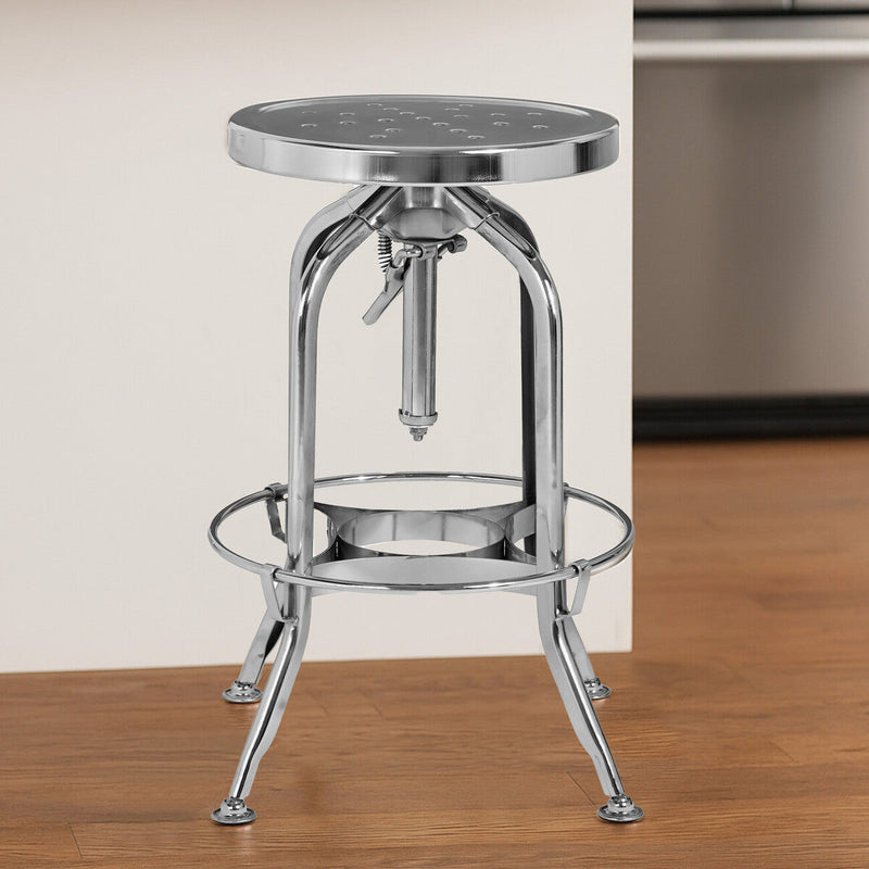 Chrome Finish Adjustable Bar Stool | Gator