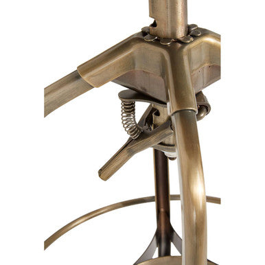 Brass Finish Adjustable Bar Stool | Gator