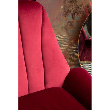 Wine Velvet Lounge Chair | Billi