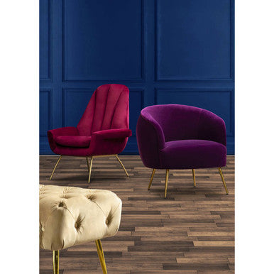 Wine Velvet Lounge Chair | Billi
