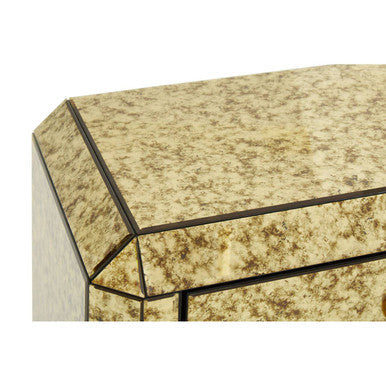 Antique Mirror Console Table with 2 Drawers in Gold Finish | Komo