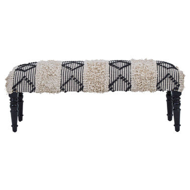 Black and White Moroccan Bench | Cefena
