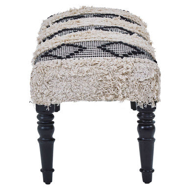 Black and White Moroccan Bench | Cefena
