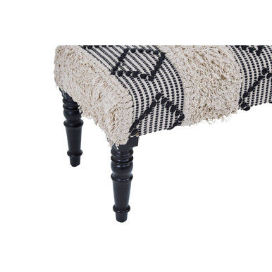Black and White Moroccan Bench | Cefena