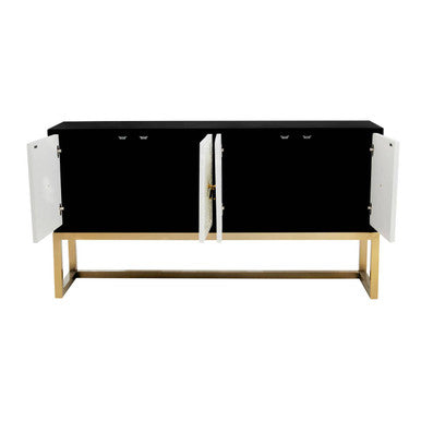 Black and White Four Door Sideboard | Dumas
