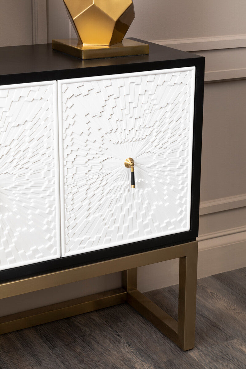 Black and White Four Door Sideboard | Dumas