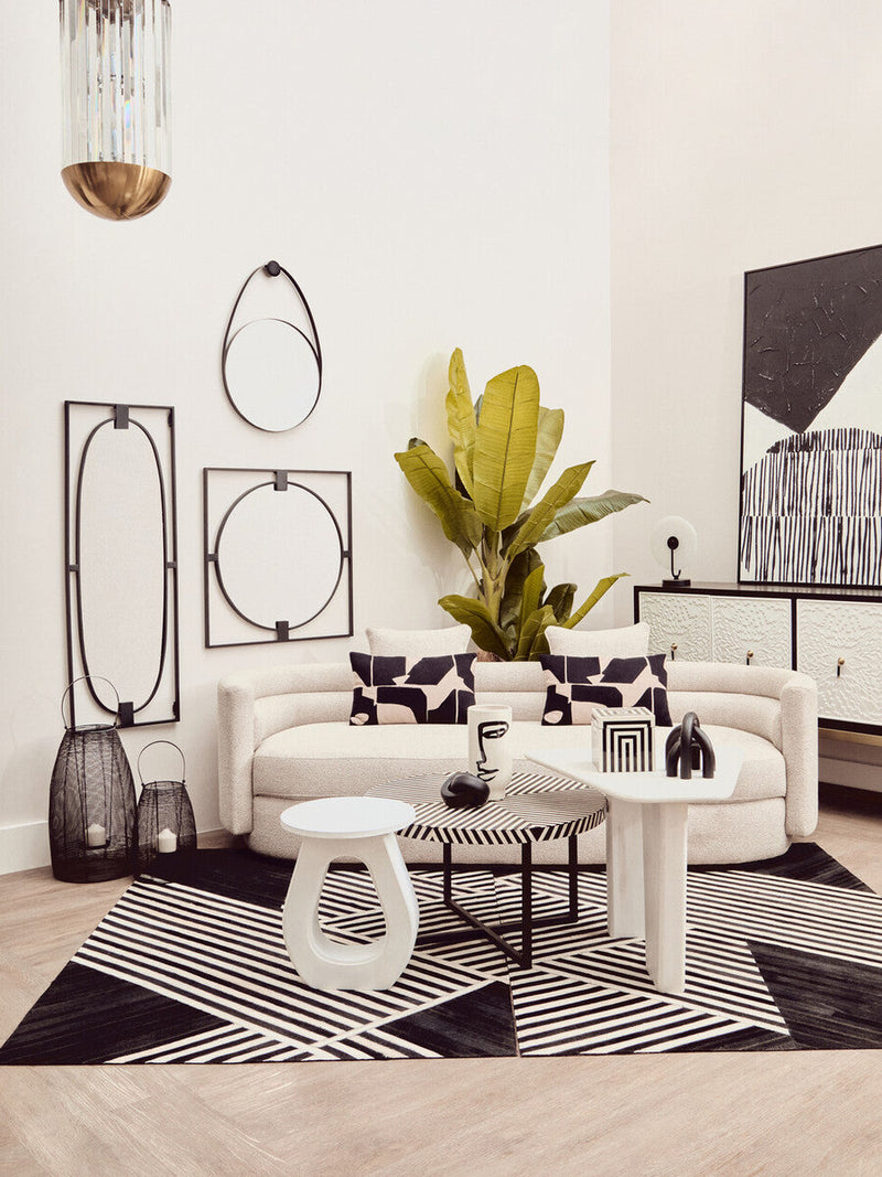 Black and White Four Door Sideboard | Dumas
