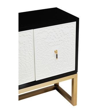 Black and White Four Door Sideboard | Dumas