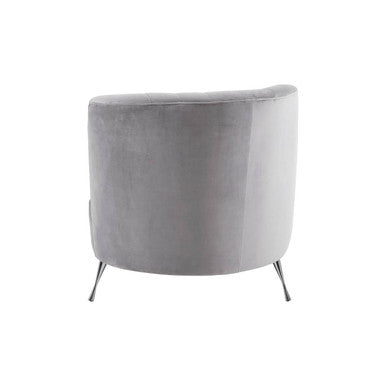 Grey Velvet Right Hand Chaise Longue | Rene