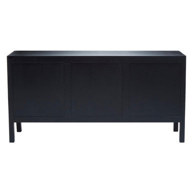 Black Sideboard with 3 Rattan Doors | Corso