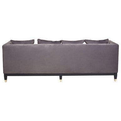 3 Seater Viola Pirate Grey Fabric Sofa | Sefira