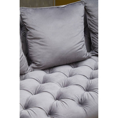 3 Seater Viola Pirate Grey Fabric Sofa | Sefira