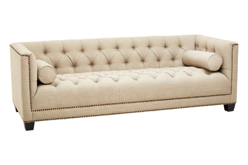 3 Seater Stone Fabric Sofa | Surina
