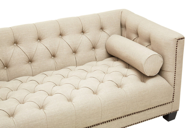 3 Seater Stone Fabric Sofa | Surina
