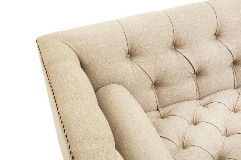 3 Seater Stone Fabric Sofa | Surina