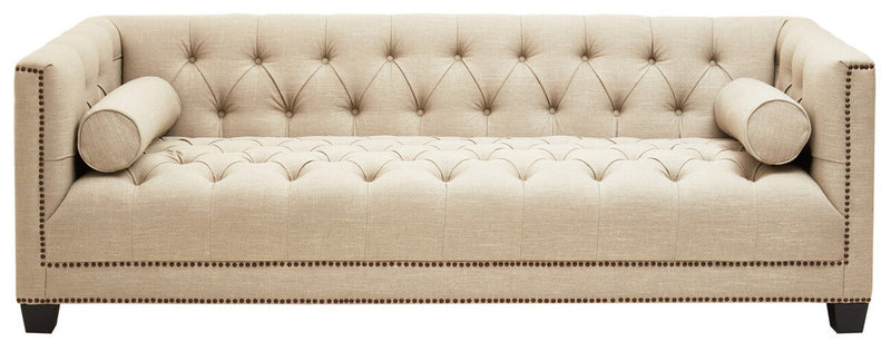 3 Seater Stone Fabric Sofa | Surina