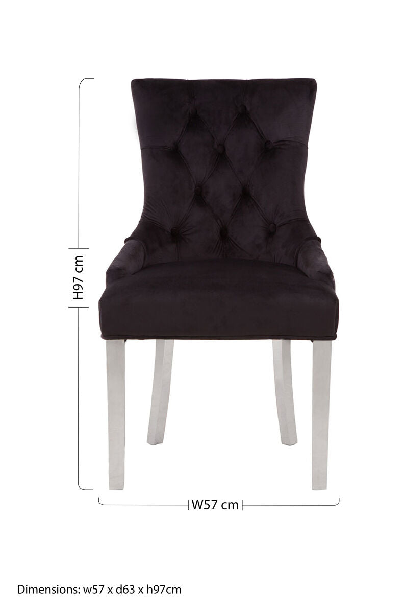 Black Velvet Dining Chair | Richmond