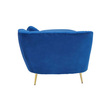 Midnight Blue Velvet Left Arm Chaise Longue | Felizia